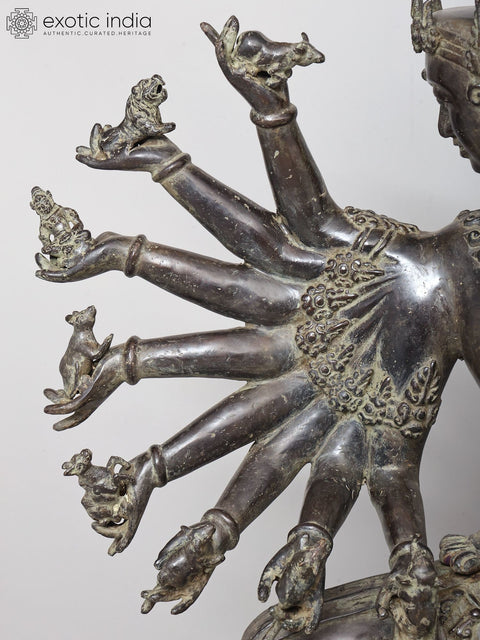 Hevajra in Cosmic Dance – Multi-Headed Vajrayana Deity