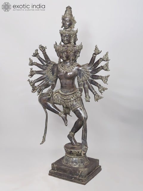 Hevajra in Cosmic Dance – Multi-Headed Vajrayana Deity
