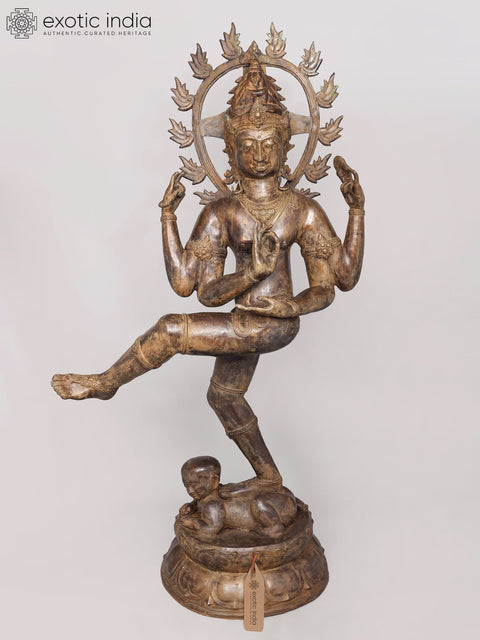 Balinese Nataraja – The Cosmic Dancing Shiva in Brass (With Apasmara Dwarf)