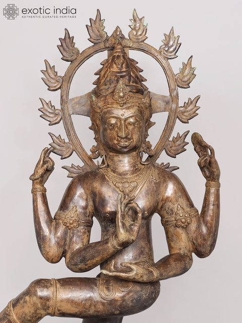 Balinese Nataraja – The Cosmic Dancing Shiva in Brass (With Apasmara Dwarf)