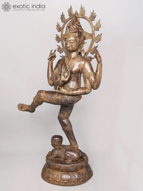 Balinese Nataraja – The Cosmic Dancing Shiva in Brass (With Apasmara Dwarf)