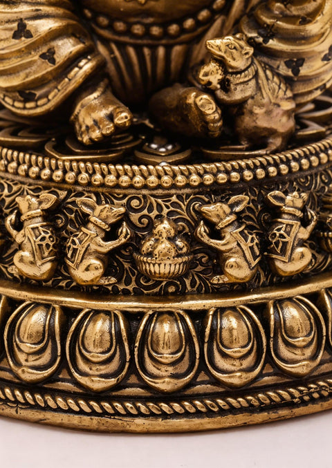 5" Small Superfine Blessing Lord Ganesha | Brass Idol