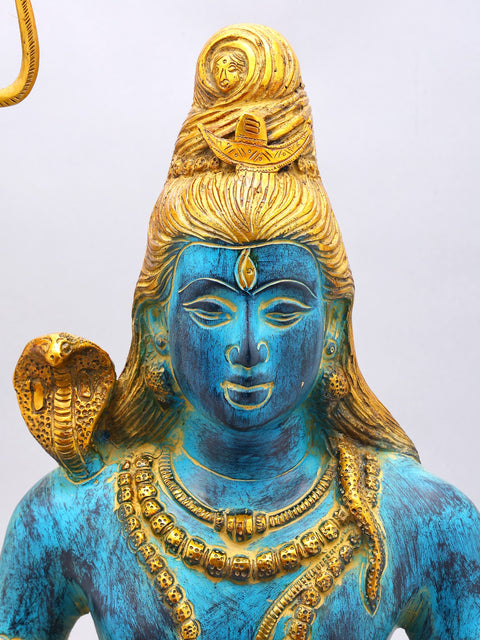 19" Blessing Lord Shiva | Brass Statue