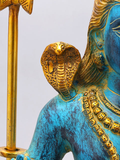 19" Blessing Lord Shiva | Brass Statue