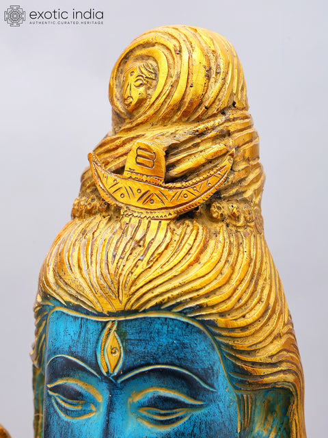 19" Blessing Lord Shiva | Brass Statue