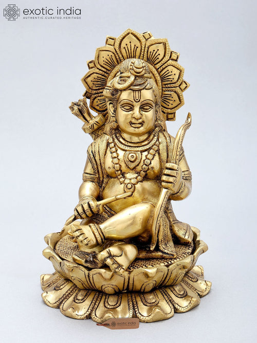 9" Shri Ramlala Handmade Brass Statue for Pooja