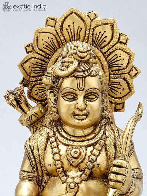 9" Shri Ramlala Brass Statue