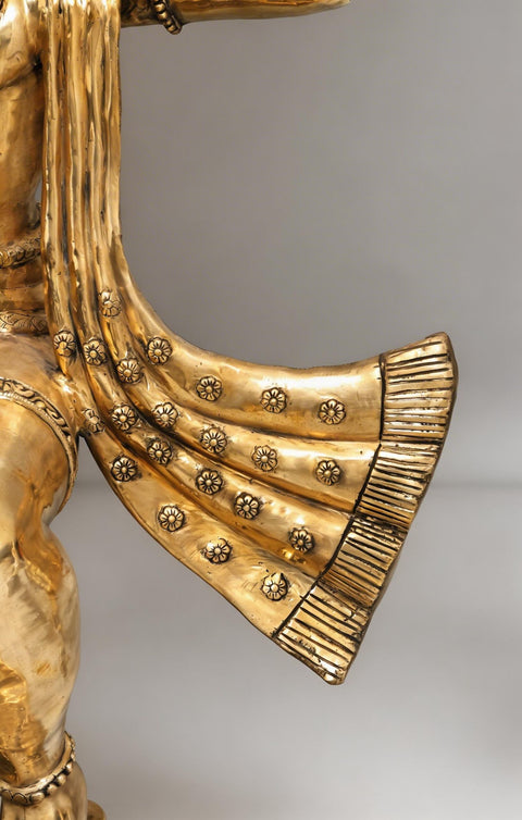 60" Large Lord Hanuman Holding Sanjivani | Brass Statue