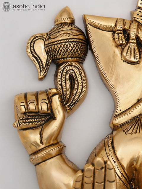 24" Four Armed Blessing Lord Ganesha | Wall Hanging Statue