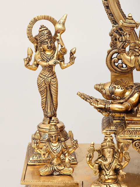 20" Sachamara Rama Vani Savya Dakshina Sevita (From Lalita Sahasranama) | Brass Statue