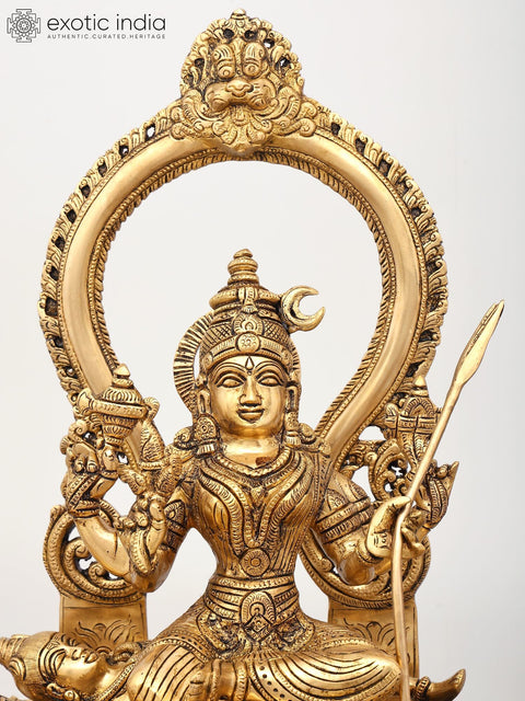 20" Sachamara Rama Vani Savya Dakshina Sevita (From Lalita Sahasranama) | Brass Statue