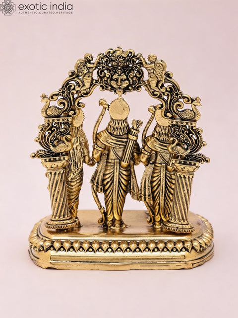 3" Small Shri Ram Darbar | Brass Statue