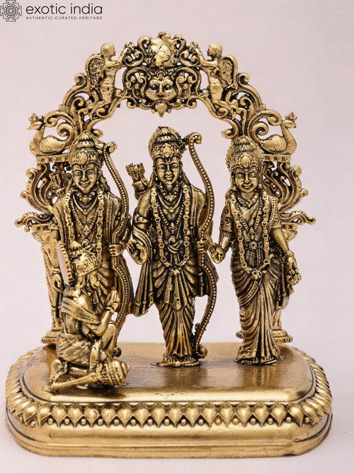 3" Small Shri Ram Darbar Handmade Brass Statue