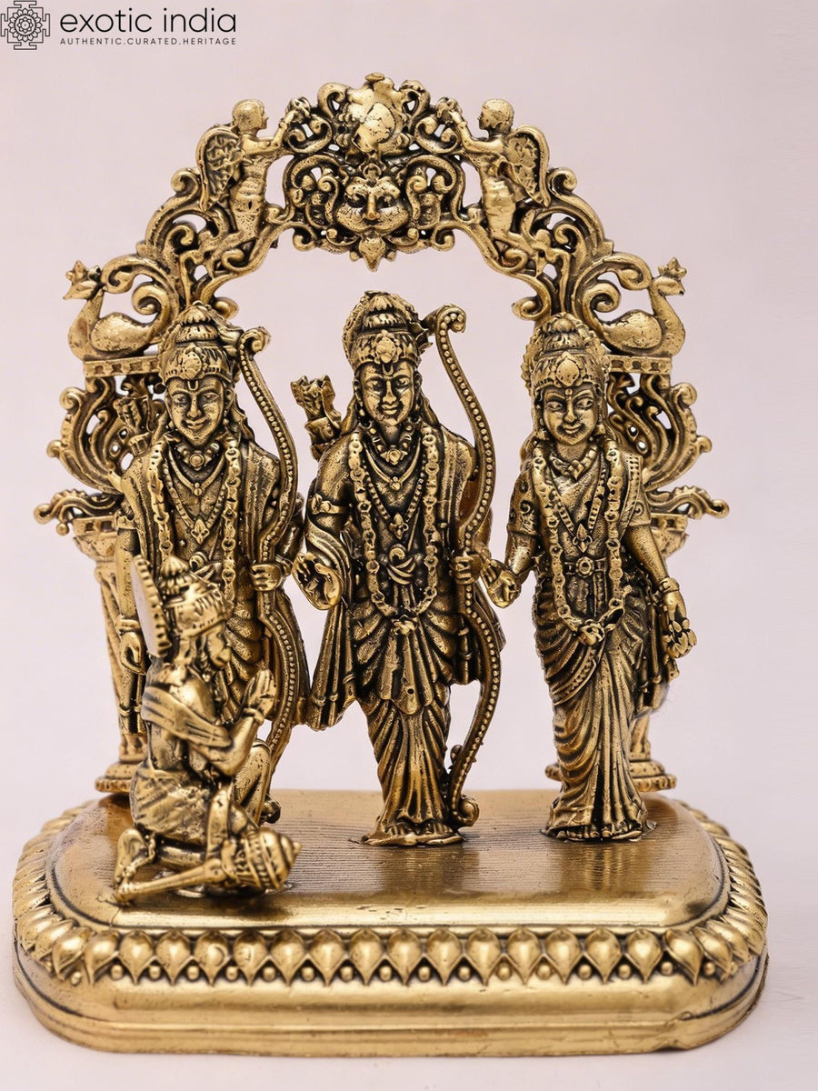 3" Small Shri Ram Darbar Handmade Brass Statue