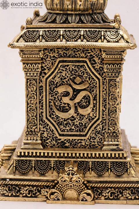 5" Small Superfine Sacred Tulsi Ghar | Auspicious Brass Shrine