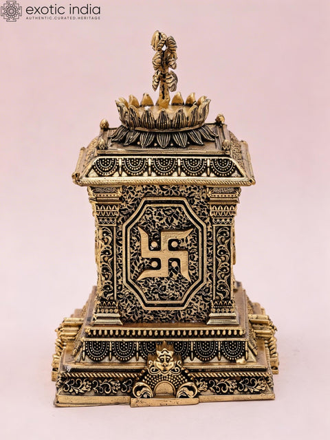 5" Small Superfine Sacred Tulsi Ghar | Auspicious Brass Shrine