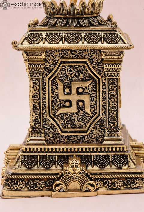 5" Small Superfine Sacred Tulsi Ghar | Auspicious Brass Shrine