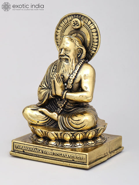 4" Small Swami Paramahansa Yogananda | Brass Statue