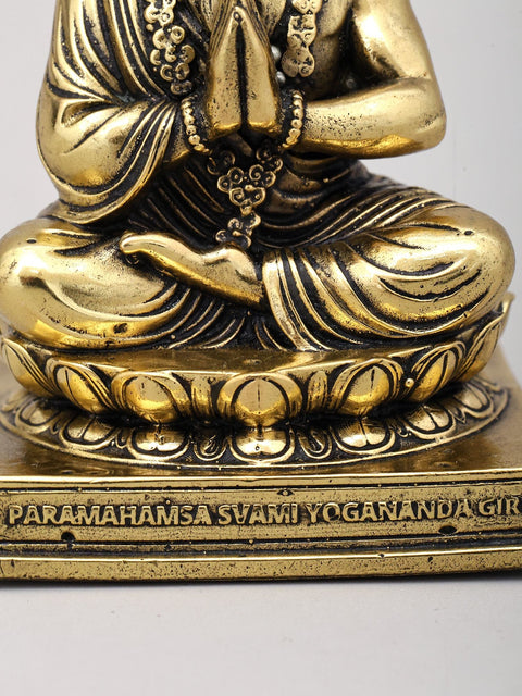 4" Small Swami Paramahansa Yogananda | Brass Statue