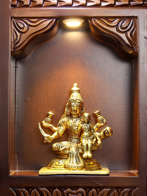 80" Ashtalakshmi Design Grand Temple with Tirupati Balaji (Venkateshvara) Idol in Brass