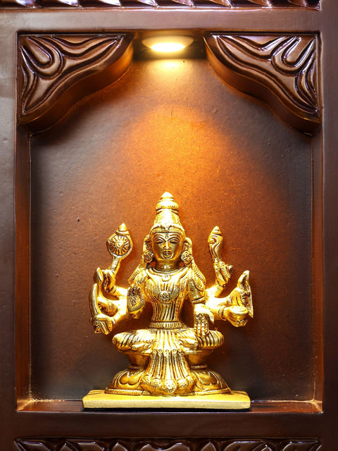80" Ashtalakshmi Design Grand Temple with Tirupati Balaji (Venkateshvara) Idol in Brass