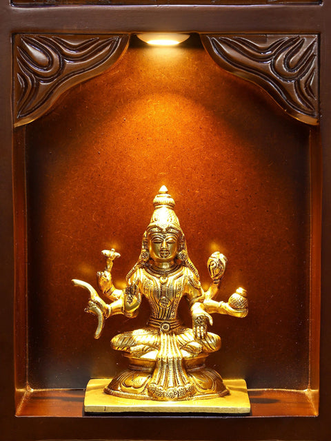 80" Ashtalakshmi Design Grand Temple with Tirupati Balaji (Venkateshvara) Idol in Brass