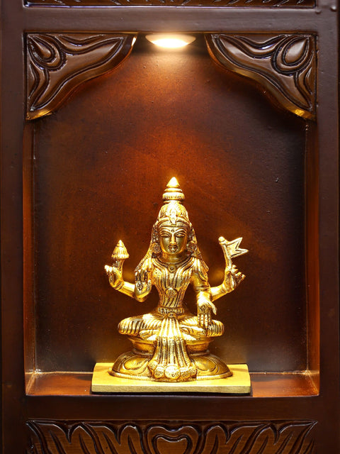 80" Ashtalakshmi Design Grand Temple with Tirupati Balaji (Venkateshvara) Idol in Brass