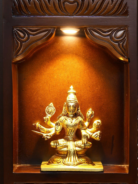 80" Ashtalakshmi Design Grand Temple with Tirupati Balaji (Venkateshvara) Idol in Brass