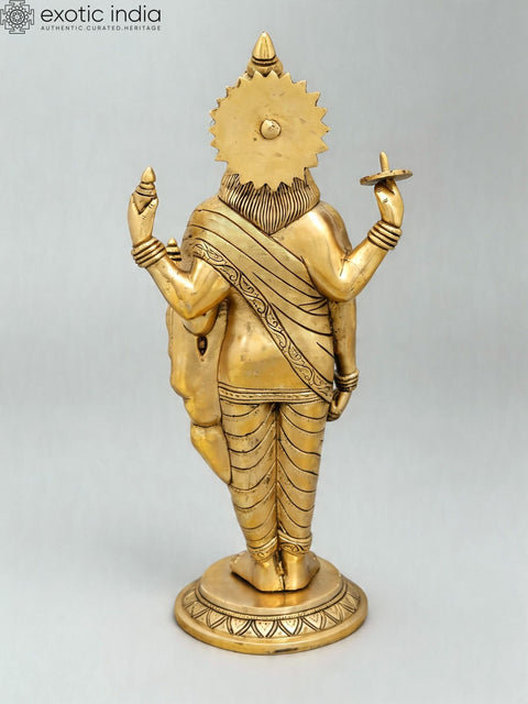17" Lord Dhanvantari - The physician of The Devas | Brass Statue