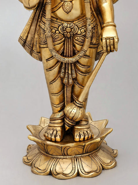 23" Standing Lakshmi-Narayan (Vishnu-Lakshmi) | Pair of Brass Statues