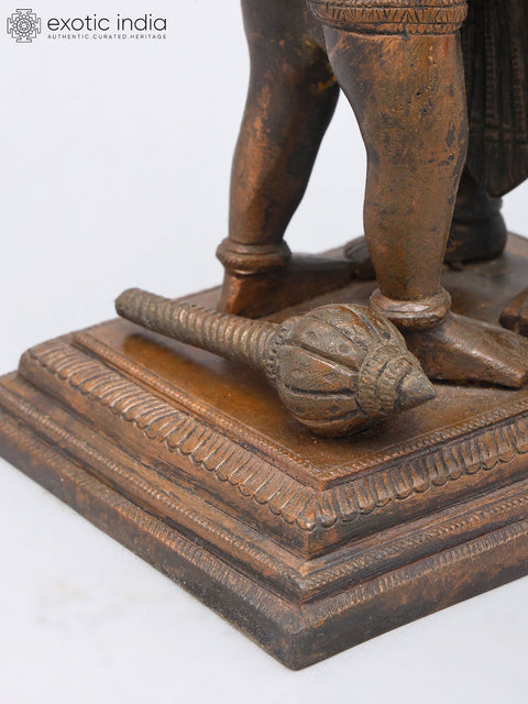 11" Lord Rama Hugging Hanuman Ji - Symbol of Ultimate Bhakti and Grace | Brass Statue