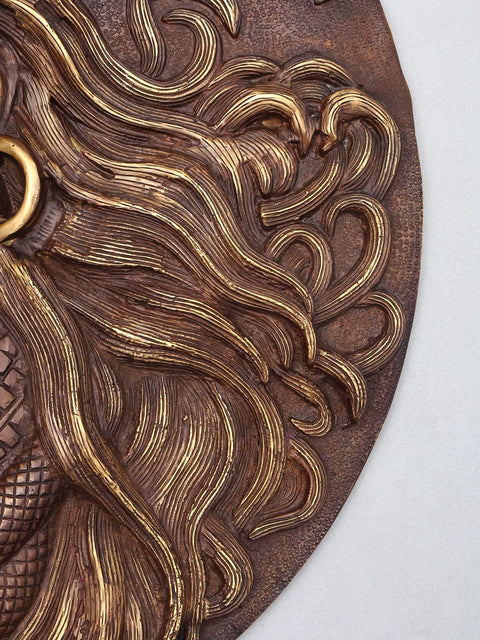23'' Lord Shiva | Wall Hanging Brass Statue