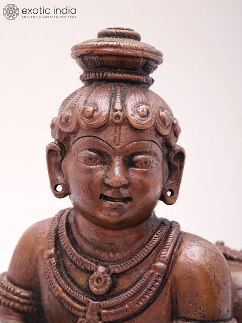 4'' Small Laddu Gopal (Crawling Krishna) | Coper Statue