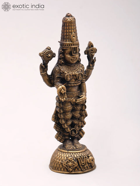 3'' Small Tirupati Balaji (Venkateshvara) | Copper Idol