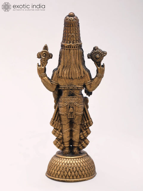 3'' Small Tirupati Balaji (Venkateshvara) | Copper Idol