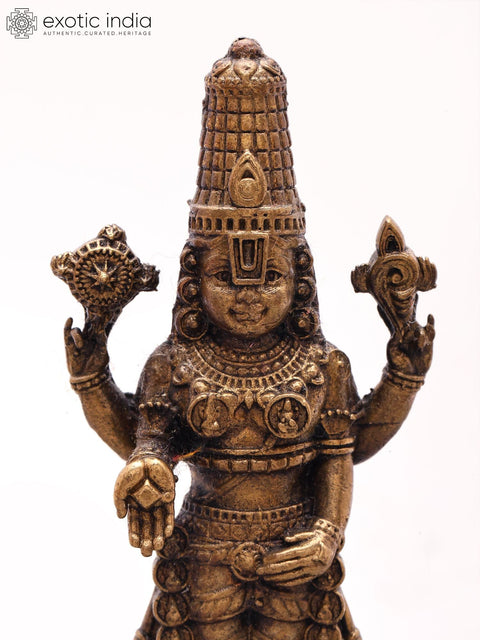 3'' Small Tirupati Balaji (Venkateshvara) | Copper Idol