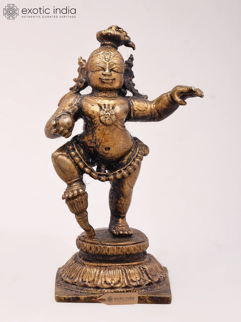 2'' Small Baby Krishna | Copper Statue