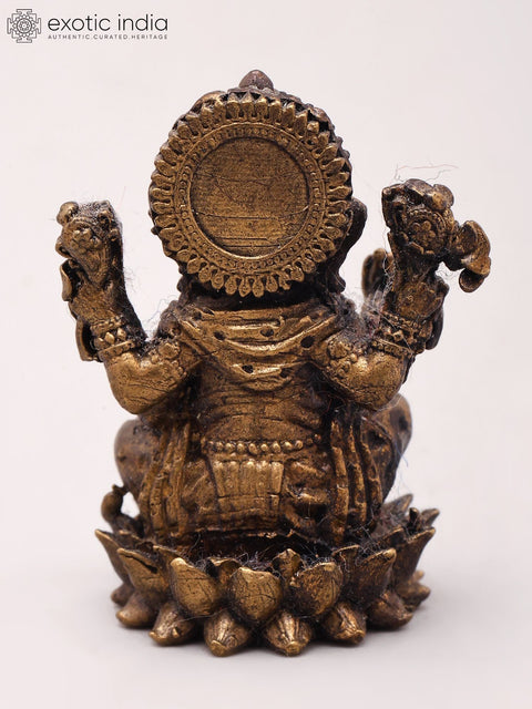 Small Lord Ganesha Eating Modak | Copper Idol