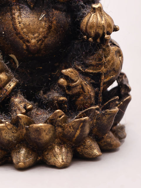 Small Lord Ganesha Eating Modak | Copper Idol