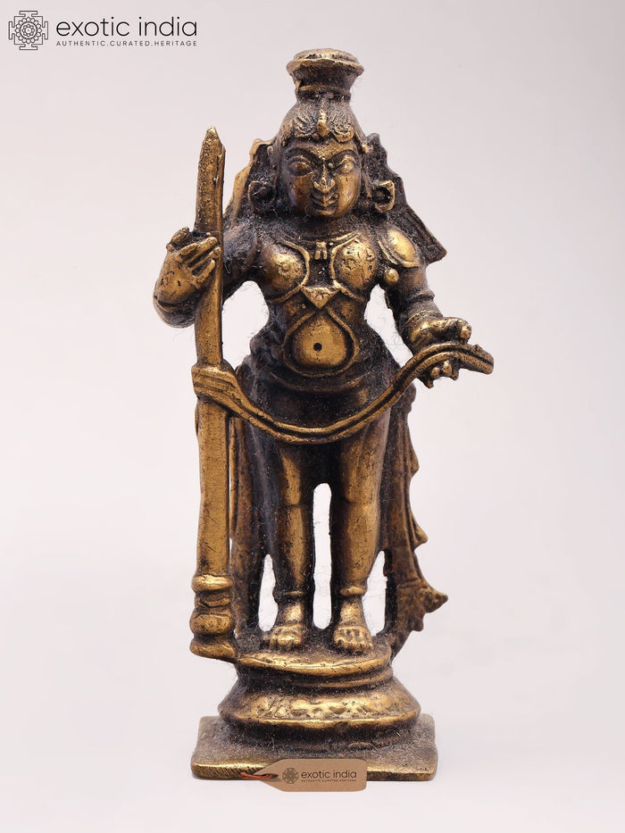 3" Udupi Krishna Handmade Copper Idol for Pooja