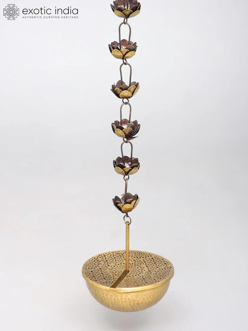 Brass Lotus Flower Wall Hanging Dhuni Incense Holder