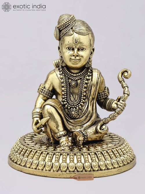 4" Bal Swaroop Lord Rama Brass Idol Handmade