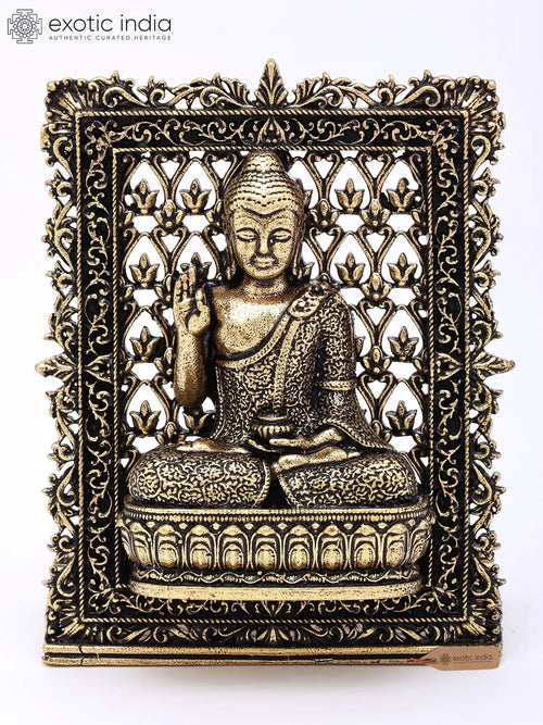3" Small Superfine Buddha Seated in Vitark Mudra Brass Statue