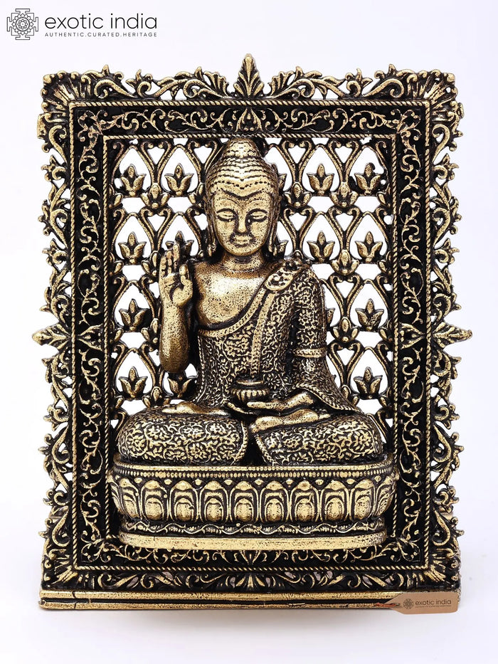3" Small Superfine Buddha Seated in Vitark Mudra | Brass Statue