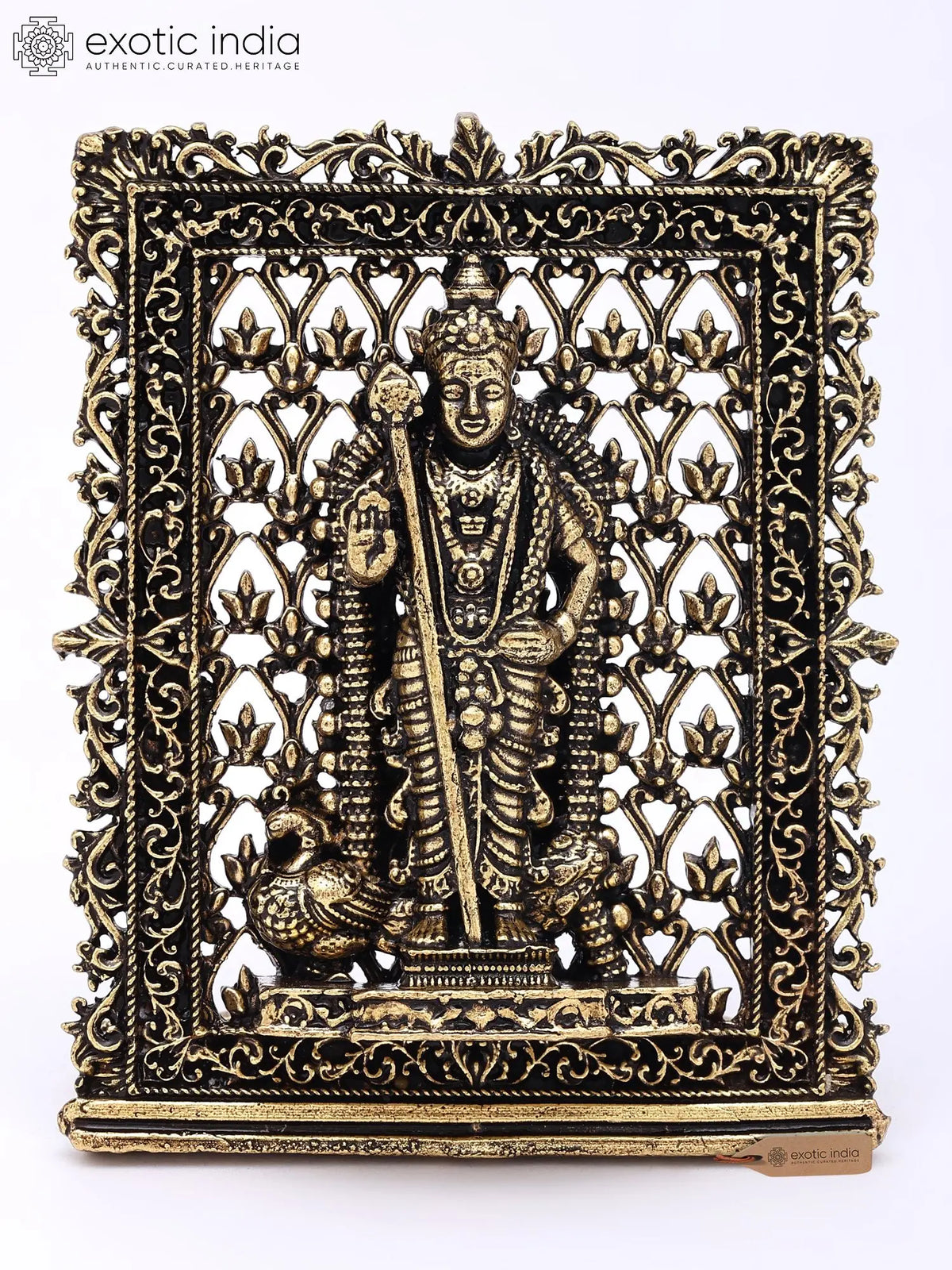 3" Small Superfine Standing Lord Karttikeya (Murugan) | Brass Statue
