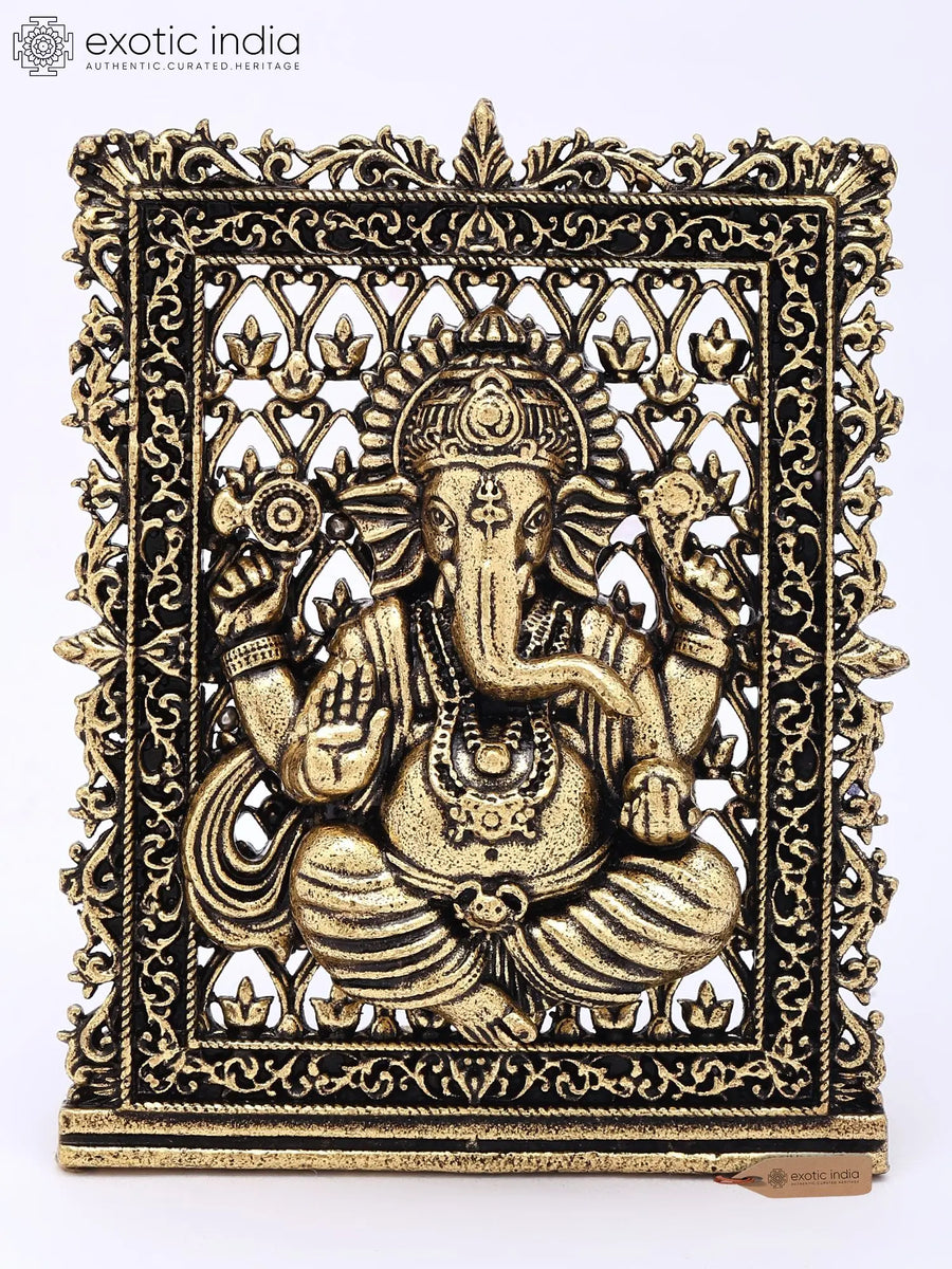 3" Small Handmade Blessing Ganesha Brass Statue