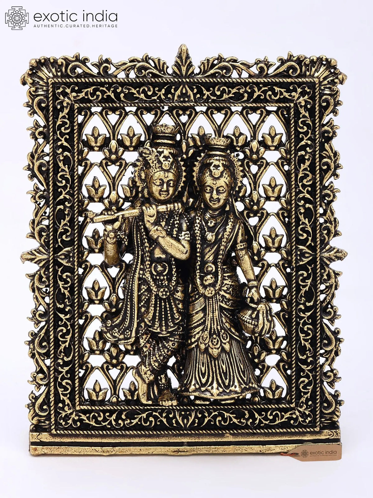 3'' Small Superfine Standing Radha Krishna | Brass Statue