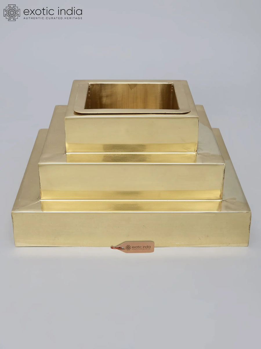 Handcrafted Brass Havan Kund for Vedic Yajna Rituals Home Pooja