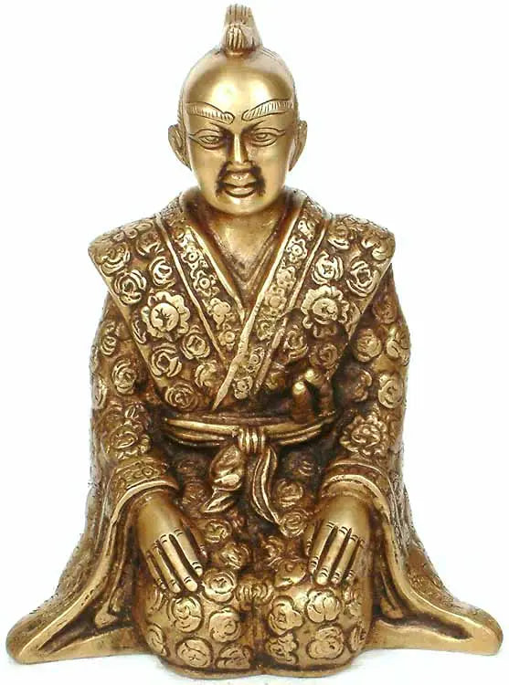 7" Handmade Samurai Brass Statue
