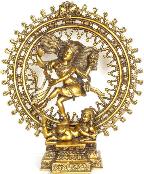 17" Handmade Shiva Nataraja Brass Statue for Home Pooja